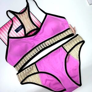 🔥🏖VICTORIA SECRET  swimsuit The Fabulous/removable padding push-up cheeky New